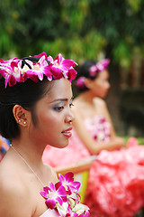 Image showing Beautiful Thai girl participates in a parade, Phuket, Thailand -