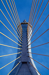 Image showing Detail of suspension bridge