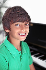 Image showing Cute boy with dental braces