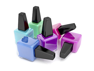 Image showing Nail polishes