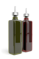 Image showing Olive oil and vinegar