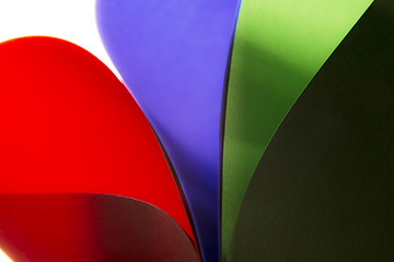 Image showing closeup colorful papers