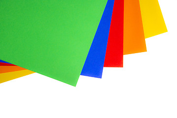 Image showing Colorful sheets of paper