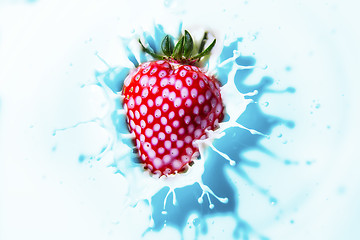 Image showing Flash exposure strawberry