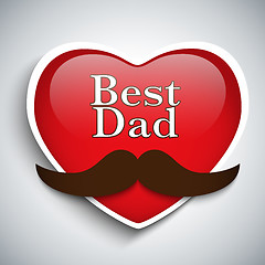 Image showing Happy Father Day Mustache Love