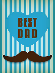 Image showing Happy Father Day Mustache Love