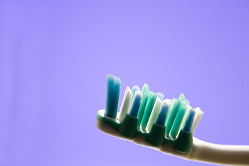 Image showing Isolated Toothbrush with Blue Background