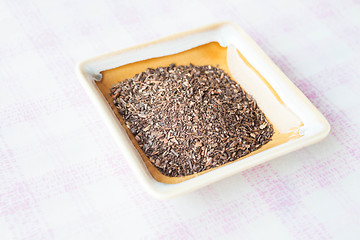 Image showing Aromatic thai tea in a ceramic dish