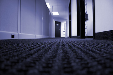 Image showing Office Hallway - Blue Tone