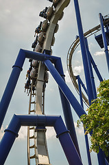 Image showing A rollercoaster at a theme park in USA