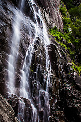 Image showing Hickory Nut Falls in Chimney Rock State Park, North Carolina.