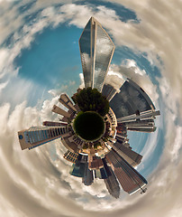 Image showing Skyline of Charlotte Towers mini planet