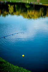 Image showing fishing on a lake