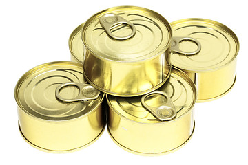 Image showing easy open cans stacked