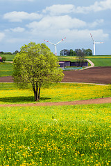 Image showing wind wheel in a rural environment