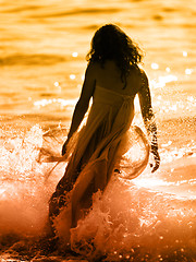 Image showing Girl on the beach