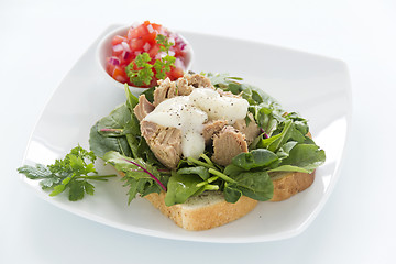 Image showing Open Tuna Salad Sandwich