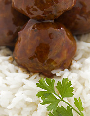Image showing Meat Balls In Hoisin Sauce