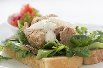 Image showing Open Tuna Salad Sandwich