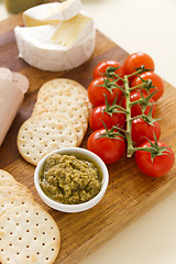Image showing Olive Pate And Crackers
