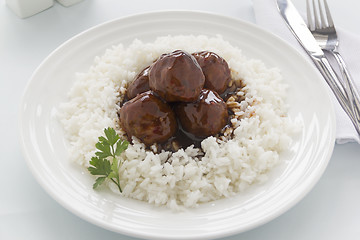 Image showing Meat Balls In Hoisin Sauce