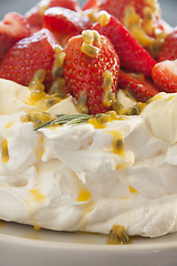 Image showing Strawberry Pavlova