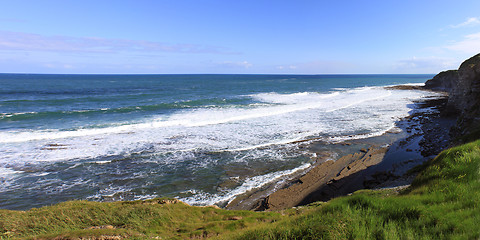 Image showing panorama of a wild coast