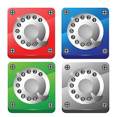 Image showing rotary phone dial icons