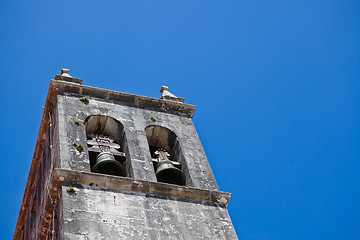 Image showing Belltower of Church of Santa Maria in Lourinha