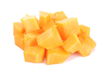 Image showing Slices of pumpkin, isolated on white background 