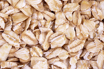 Image showing Oatmeal flakes close up as background 
