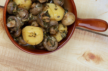 Image showing Mushroom and Potato Stew