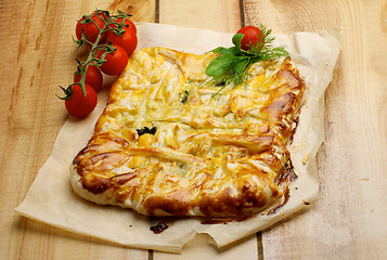 Image showing Cheese and Greens Pie