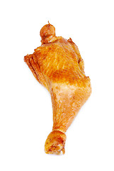 Image showing chicken leg on a white