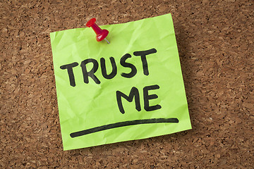 Image showing trust me