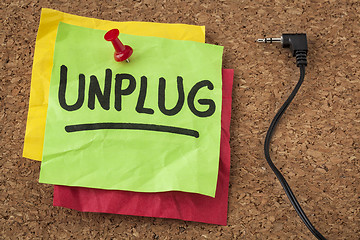 Image showing unplug - information overload concept