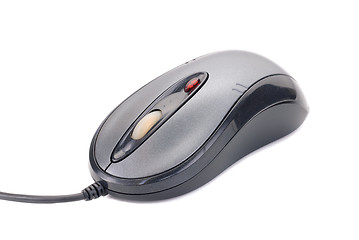 Image showing grey -black laser computer mouse isolated on white background 