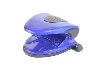 Image showing Blue hole puncher isolated on white 