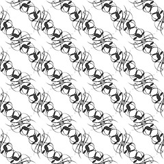 Image showing Seamless geometric black and white pattern