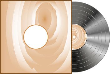 Image showing vinyl and wood cover over a white background