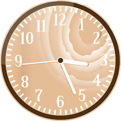Image showing Wall retro wood clock