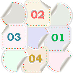 Image showing Design of advertisement numbers labels stickers