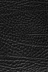 Image showing Black leather 