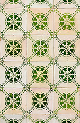 Image showing Traditional Portuguese glazed tiles