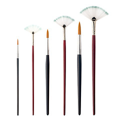 Image showing Used art brushes 