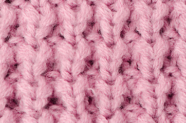 Image showing Pink knitted wool