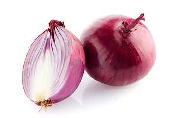 Image showing Red sliced onion