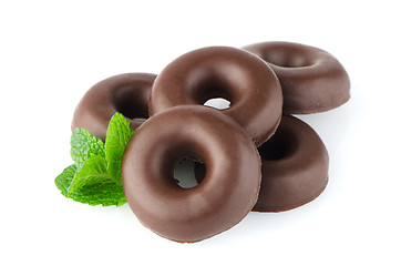 Image showing Chocolate donut cookies