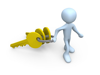 Image showing Person Carrying Keys