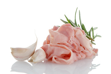 Image showing Fresh shaved ham